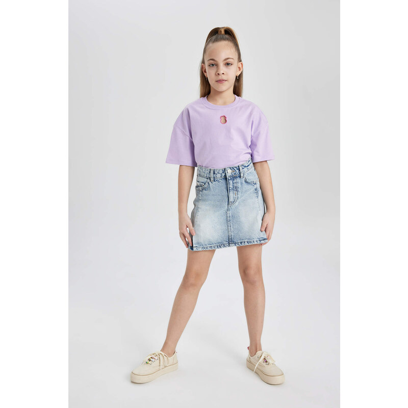 DEFACTO Girl Relax Fit Short Sleeve T-Shirt