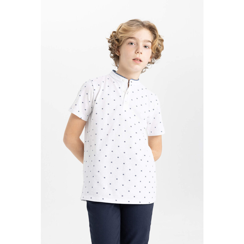 DEFACTO Boy Crew Neck Pique Short Sleeve Polo T-Shirt