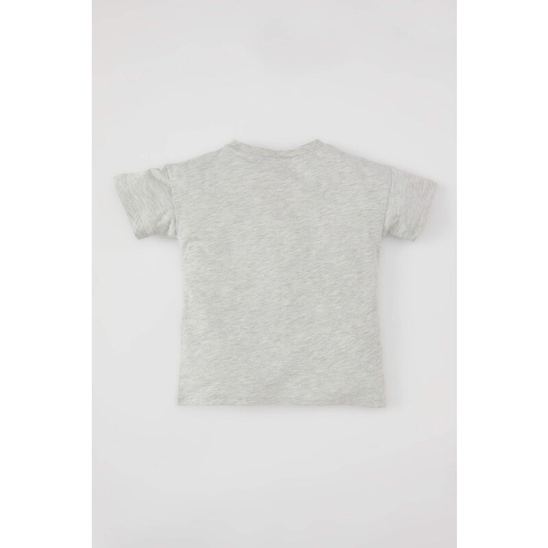 DEFACTO Baby Boy Crew Neck Printed Short Sleeve T-Shirt
