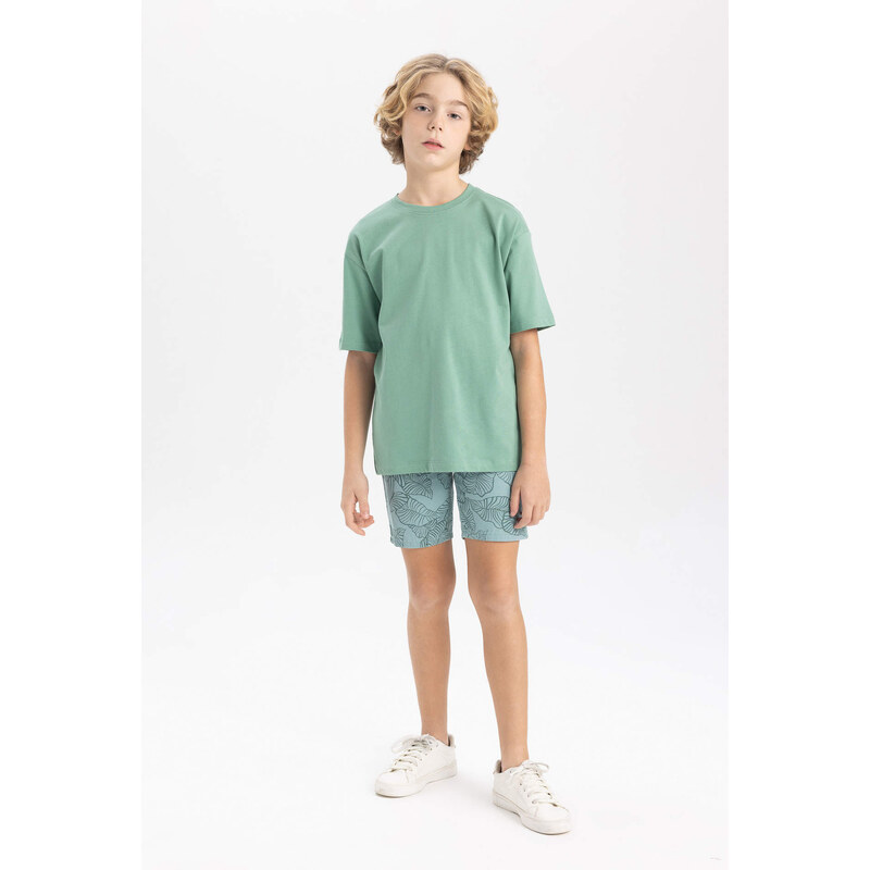 DEFACTO Boy Oversize Fit Crew Neck Basic T-Shirt