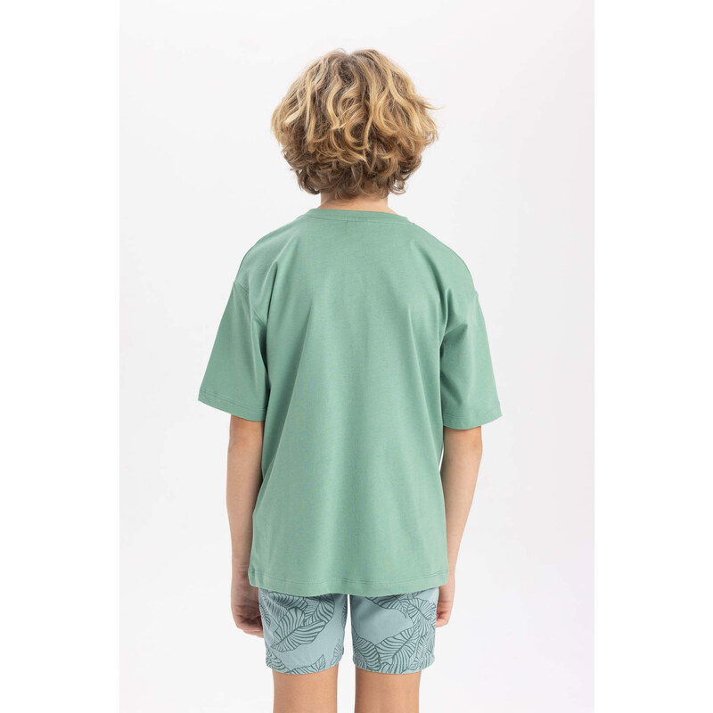 DEFACTO Boy Oversize Fit Crew Neck Basic T-Shirt