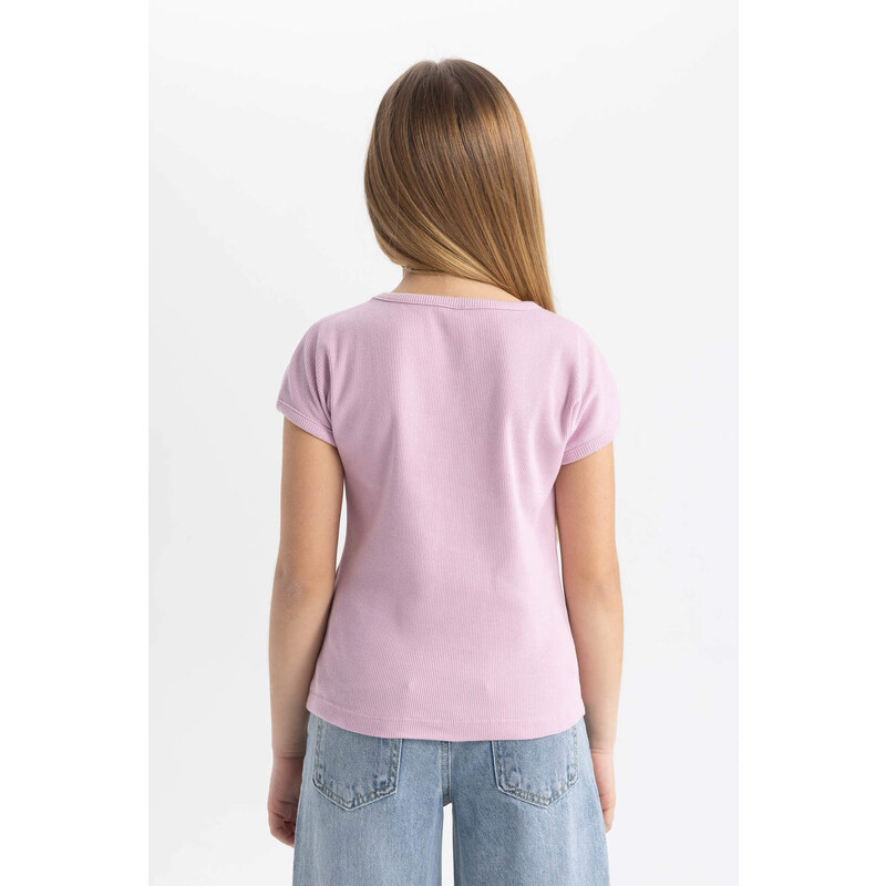 DEFACTO Girl Slim Fit Crew Neck Basic Ribbed Camisole T-Shirt