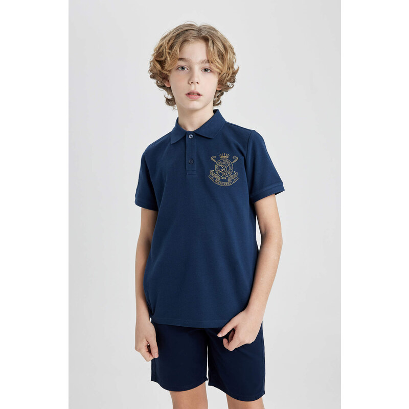 DEFACTO Boy Pique Short Sleeve Polo T-Shirt