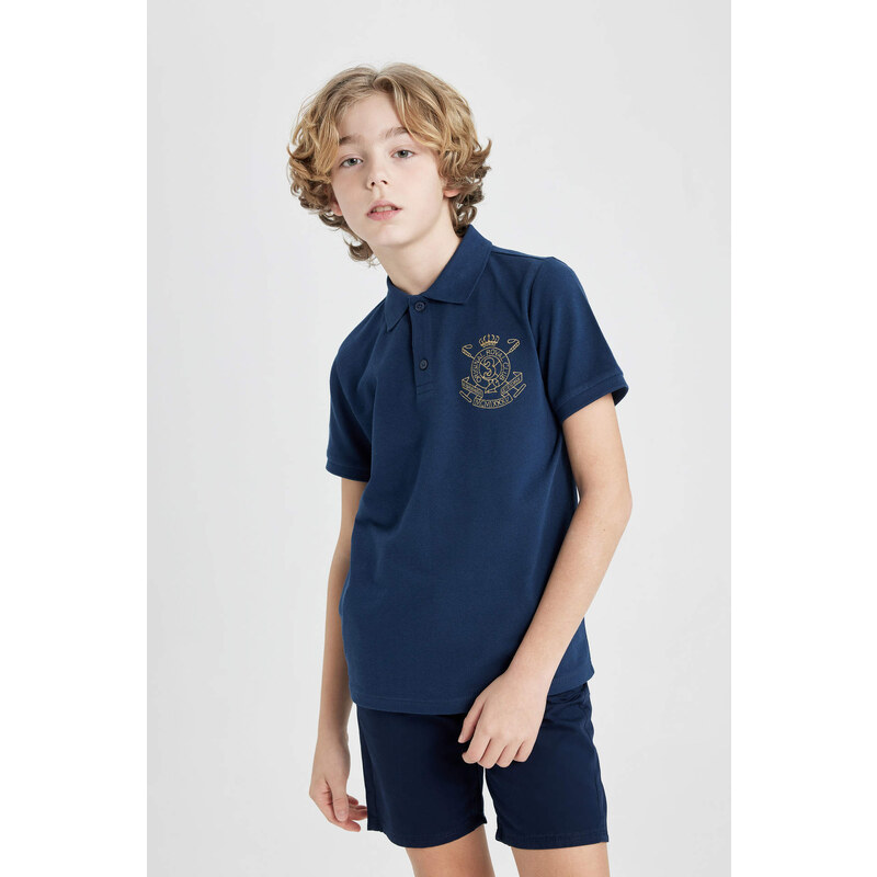 DEFACTO Boy Pique Short Sleeve Polo T-Shirt