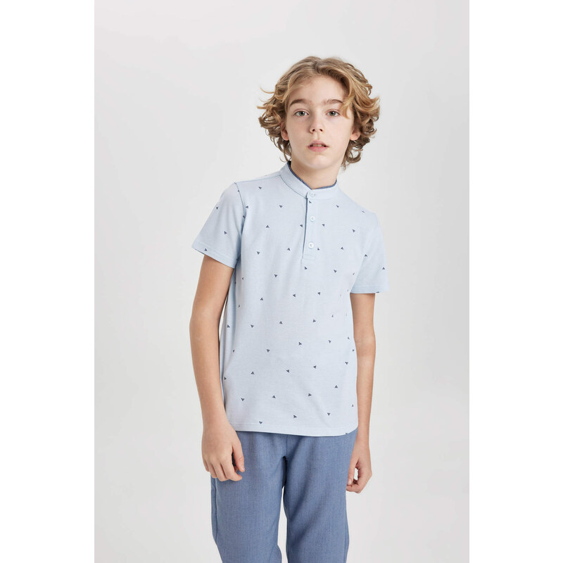 DEFACTO Boy Crew Neck Pique Short Sleeve Polo T-Shirt