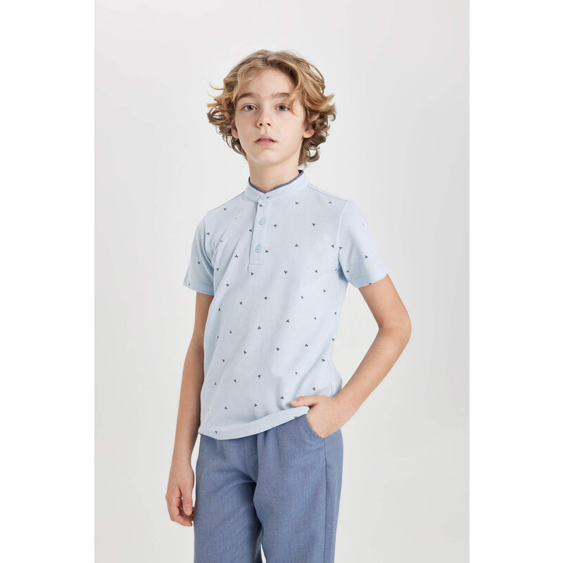 DEFACTO Boy Crew Neck Pique Short Sleeve Polo T-Shirt