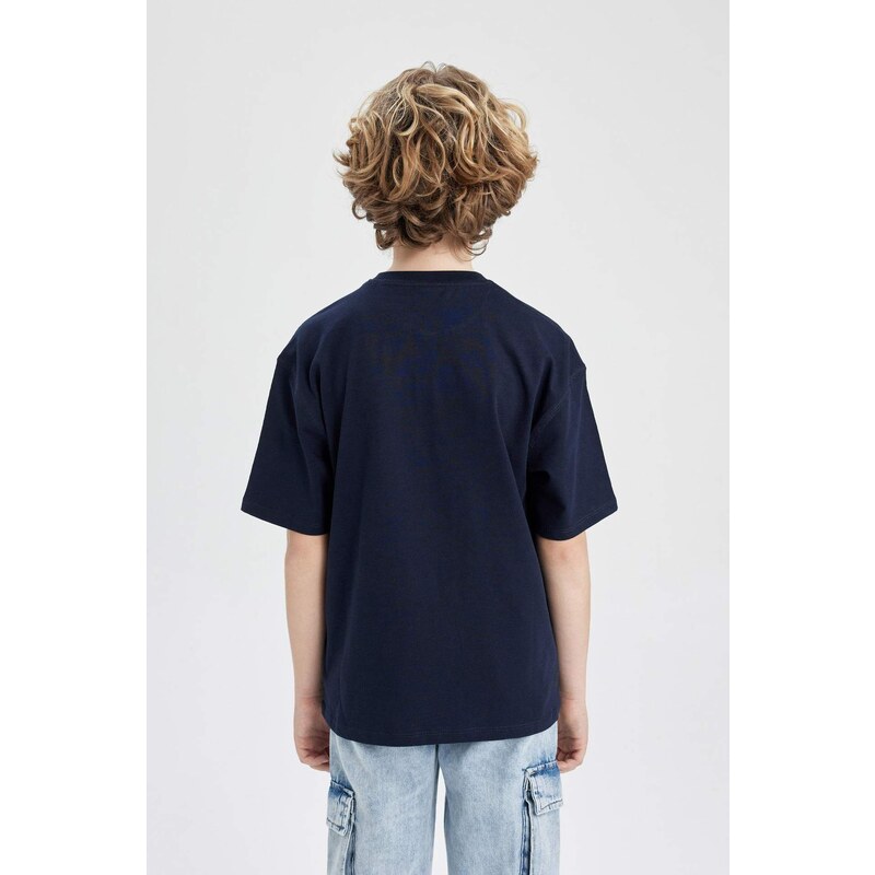 DEFACTO Boy Oversize Fit Collar Short Sleeve T-Shirt