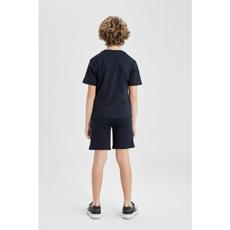 DEFACTO Boy Printed Short Sleeve T-Shirt Shorts 2 Piece Set