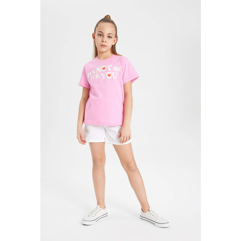 DEFACTO Girl Regular Fit Short Sleeve T-Shirt