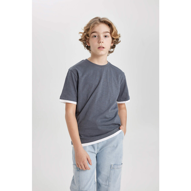 DEFACTO Boy Crew Neck Short Sleeve T-Shirt