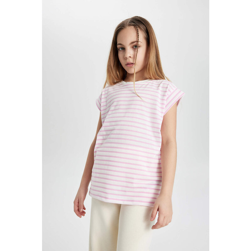 DEFACTO Girl Oversize Fit Short Sleeve T-Shirt