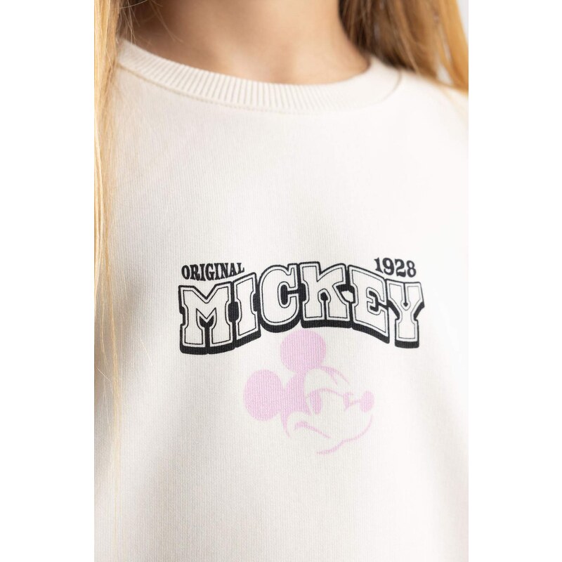 DEFACTO Oversize Fit Mickey & Minnie Licensed Crew Neck Sweatshirt