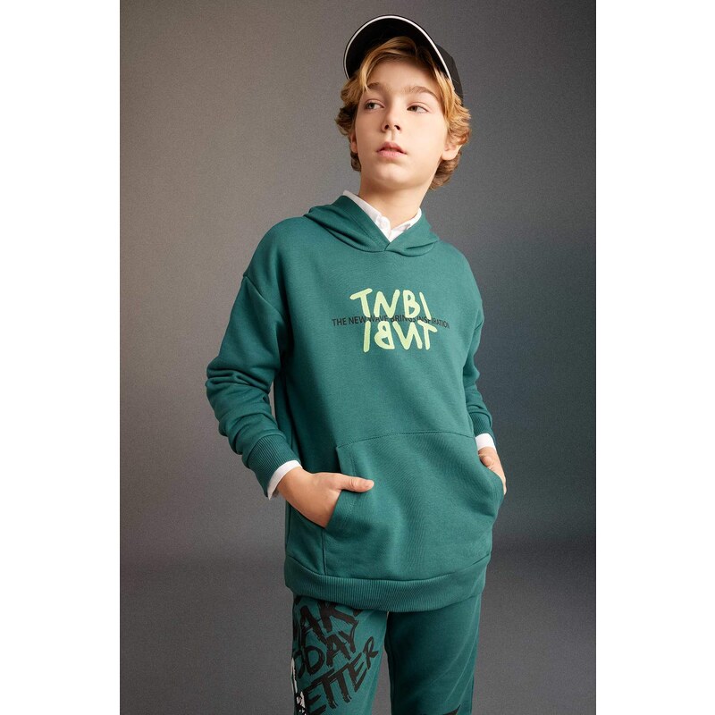 DEFACTO Boy Oversize Fit Hooded Sweatshirt