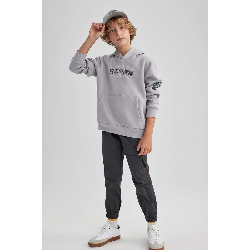 DEFACTO Oversize Fit Hooded Sweatshirt