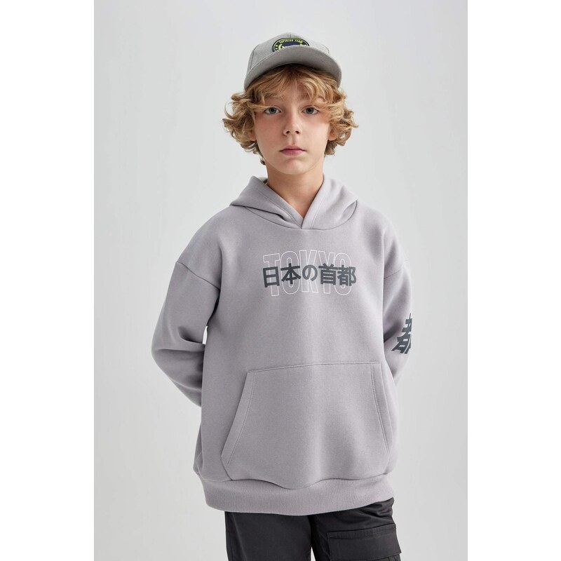 DEFACTO Oversize Fit Hooded Sweatshirt