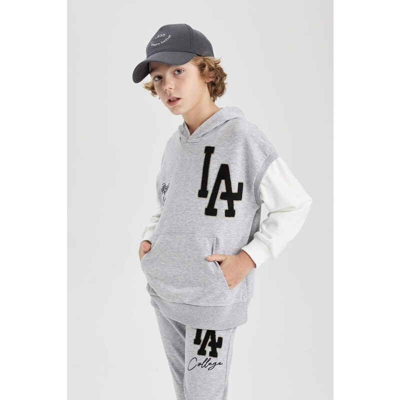 DEFACTO Boy Oversize Fit Hooded Sleeveless Sweatshirt