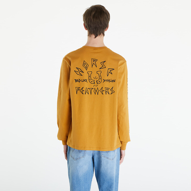 Pánské tričko Horsefeathers Bad Luck Ls T-Shirt Spruce Yellow