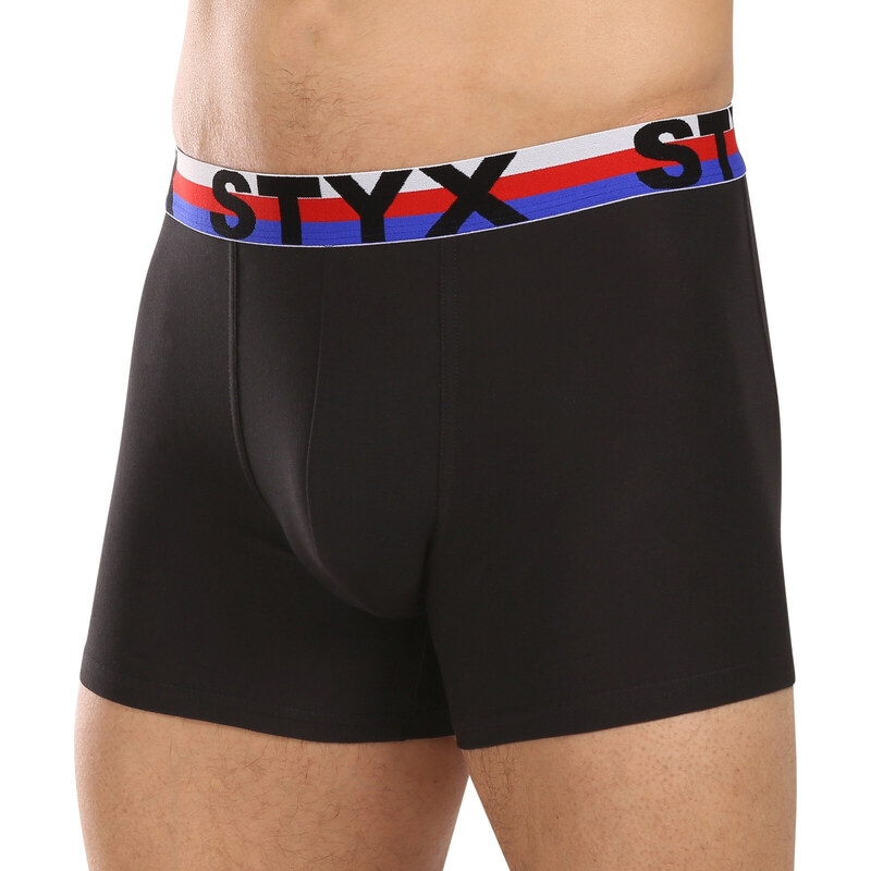 3PACK pánské boxerky Styx long sportovní guma vícebarevné trikolóra (3U19001)