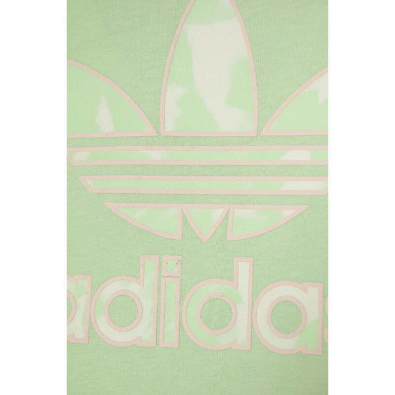 Dětská bavlněná souprava adidas Originals zelená barva