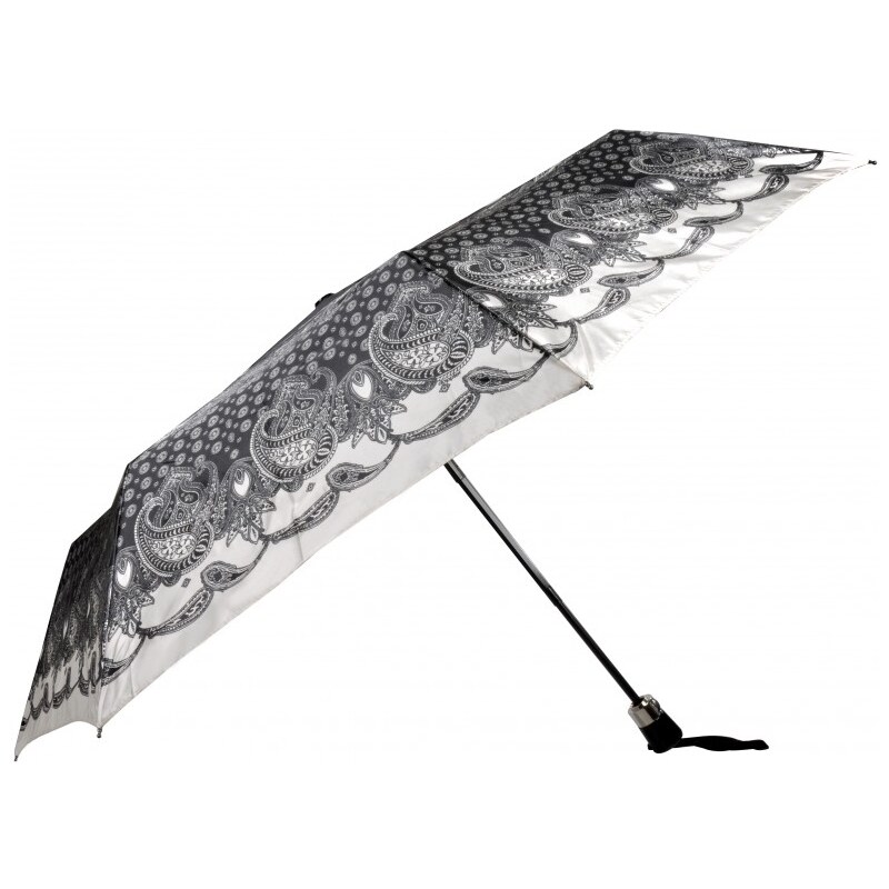 Doppler Dámský skládací plně automatický deštník Fantasia Satin - šedý 744765BF01