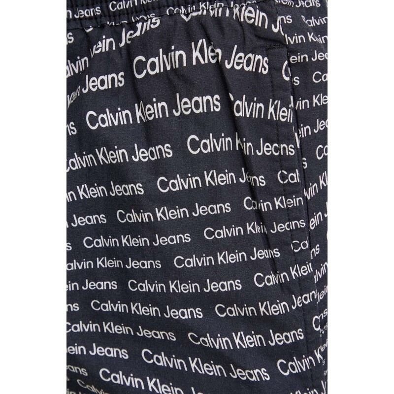 Bavlněné šortky Calvin Klein Jeans černá barva