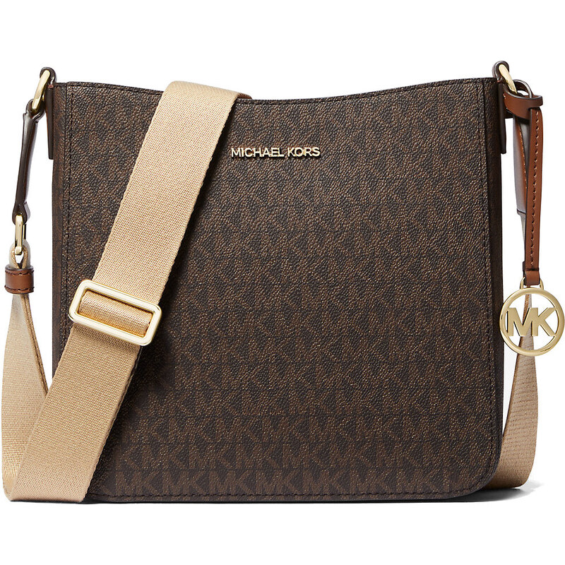 Michael Kors Jet Set Travel Small Signature Logo Messenger Bag Brown 112294078