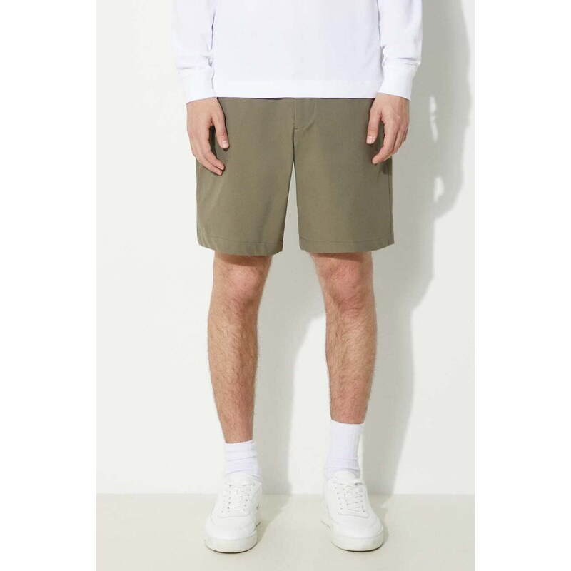 Kraťasy Norse Projects Ezra Relaxed Solotex pánské, zelená barva, N35.0603.8076