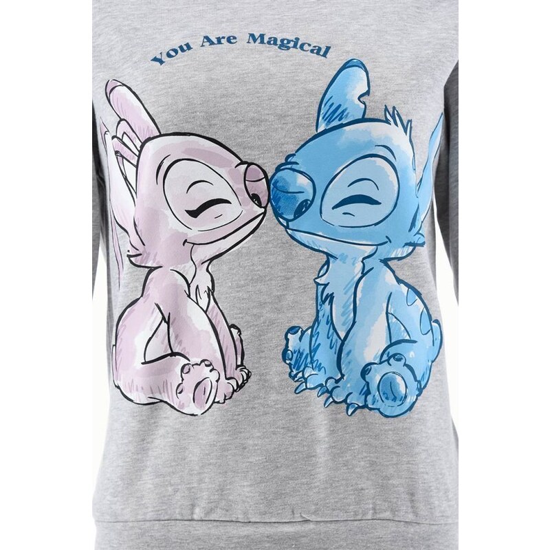 SVĚTLE ŠEDÁ DÁMSKÁ MIKINA DISNEY - STITCH