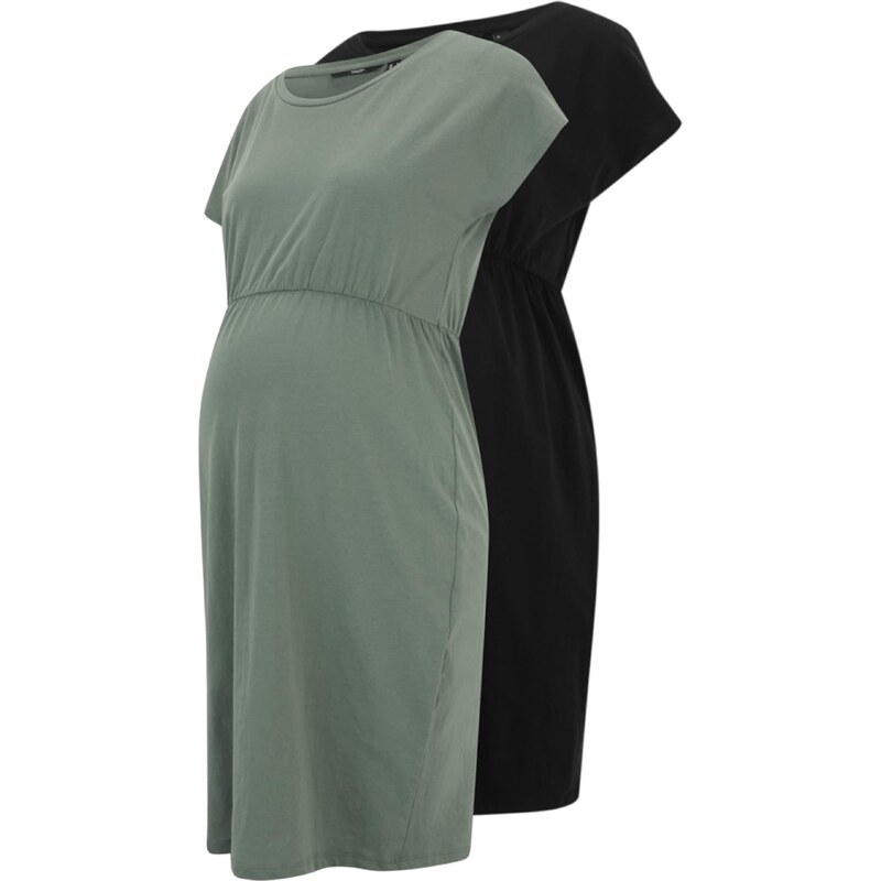 Vero Moda Maternity Šaty VMMLuna nefritová / černá