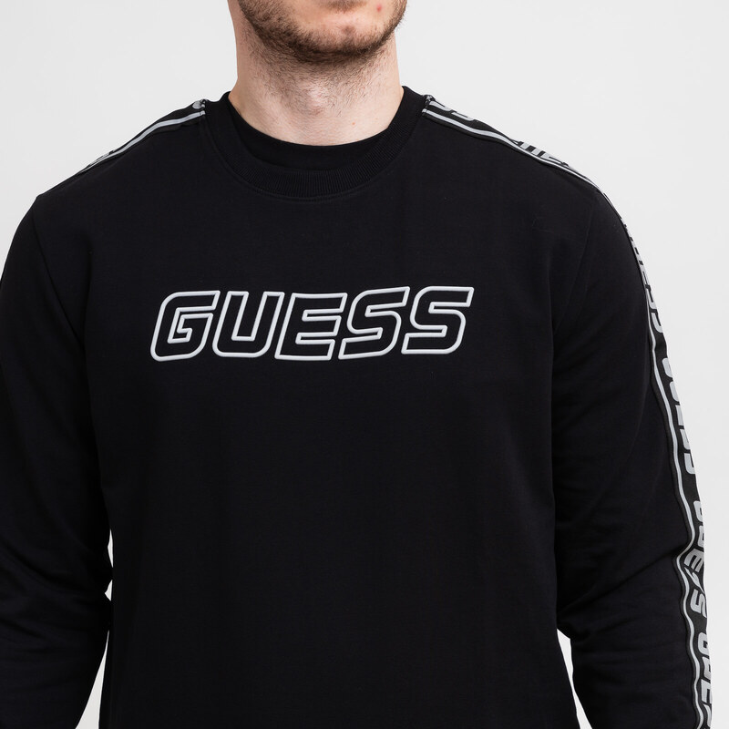 Guess arlo cn sweatshirt BLACK