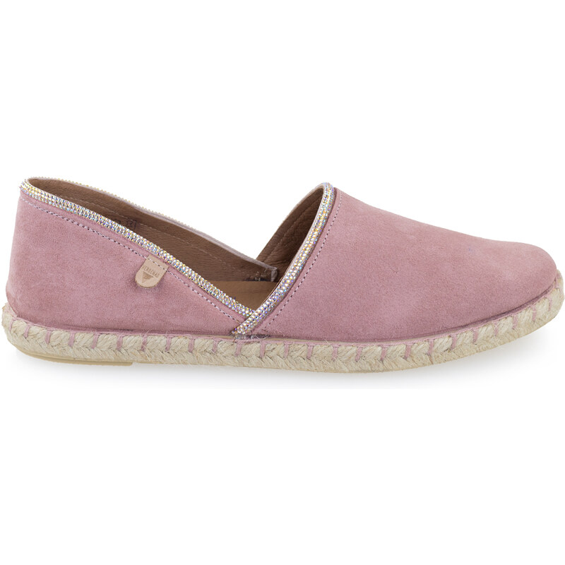 Verbenas, růžové espadrilky Carmen strass