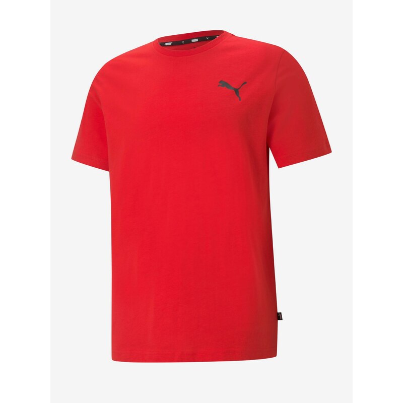 Červené pánské tričko Puma ESS Small Logo Tee - Pánské