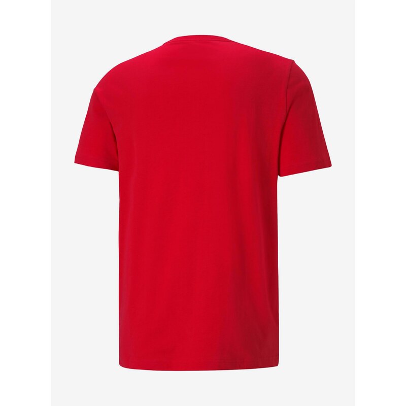 Červené pánské tričko Puma ESS Small Logo Tee - Pánské