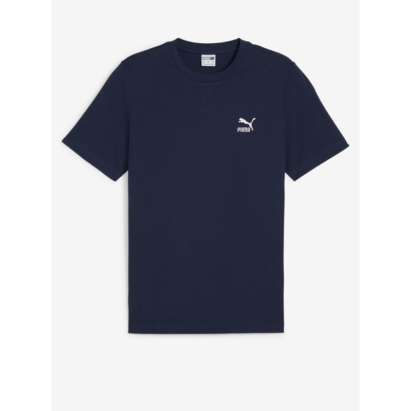 Tmavě modré pánské tričko Puma Classics Small Logo Tee - Pánské