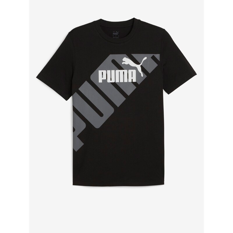 Černé pánské tričko Puma Power Graphic Tee - Pánské