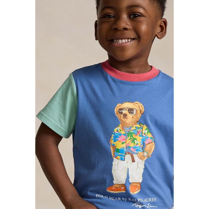 Dětské bavlněné tričko Polo Ralph Lauren s potiskem