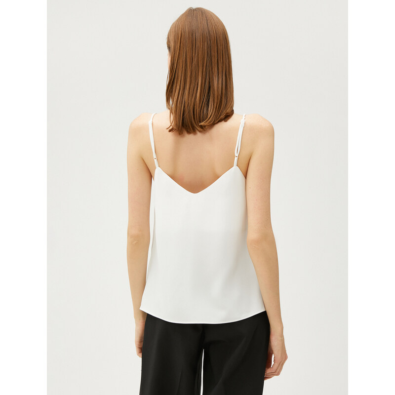 Koton Strapless V-Neck Satin Athlete