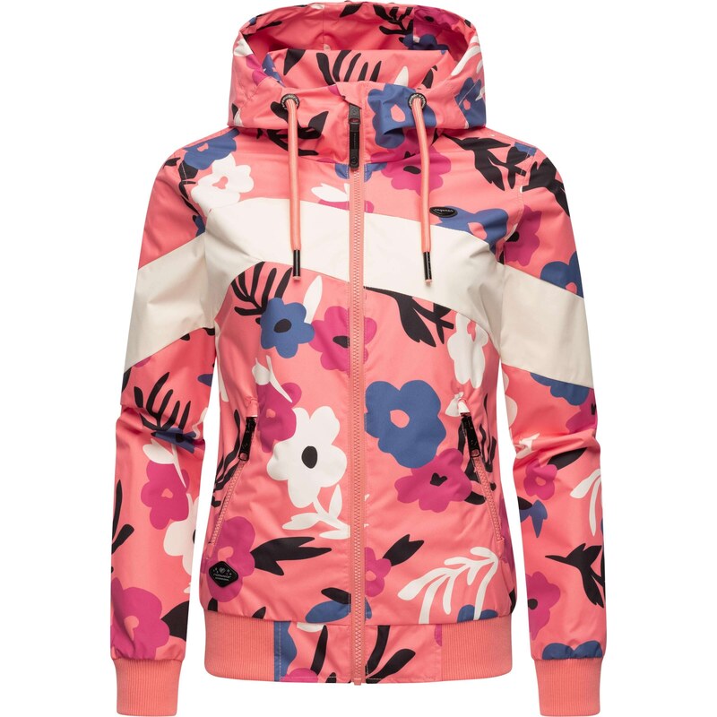 Ragwear Funkční bunda Nuggie režná / chladná modrá / korálová /