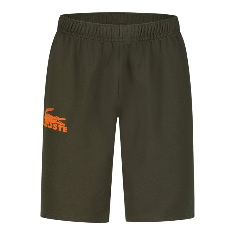 LACOSTE Kalhoty tmavě zelená / oranžová