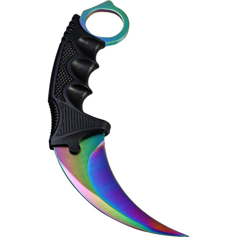 Camerazar Taktický nůž pro přežití CS:GO Karambit, chirurgická ocel, délka 19 cm, s plastovým pouzdrem