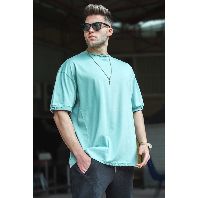 Madmext Mint Green Oversized T-shirt 5803