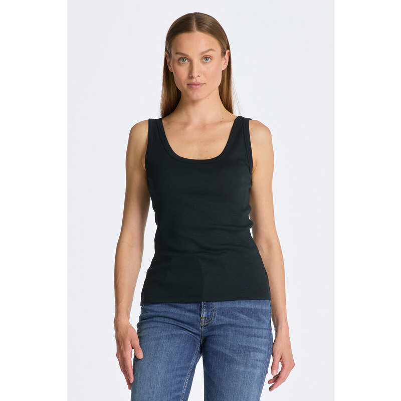 TOP GANT SLIM RIBBED TANK TOP černá XS