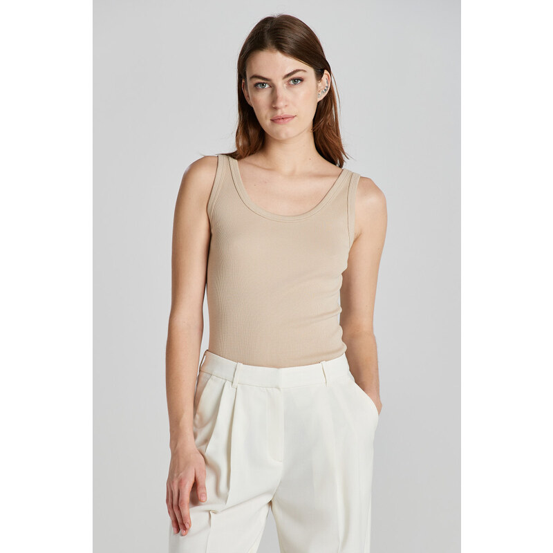 TOP GANT SLIM RIBBED TANK TOP žlutá XS