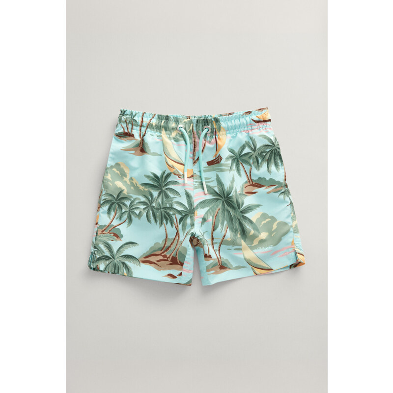 PLAVKY GANT HAWAII PRINT SWIM SHORTS modrá 98/104