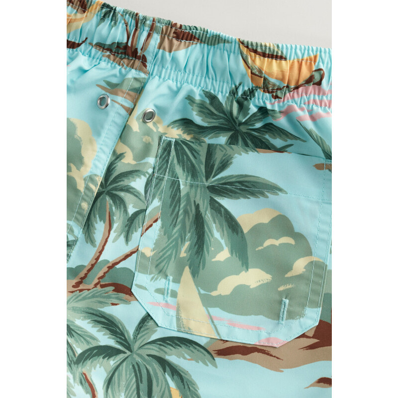 PLAVKY GANT HAWAII PRINT SWIM SHORTS modrá 98/104