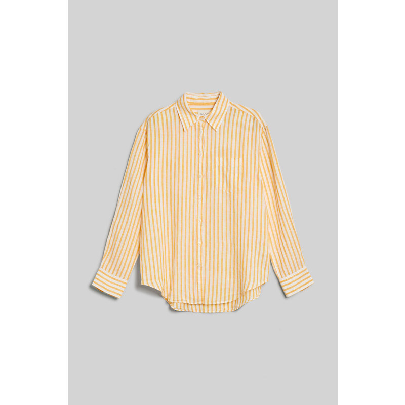 KOŠILE GANT REL STRIPED LINEN SHIRT žlutá 32