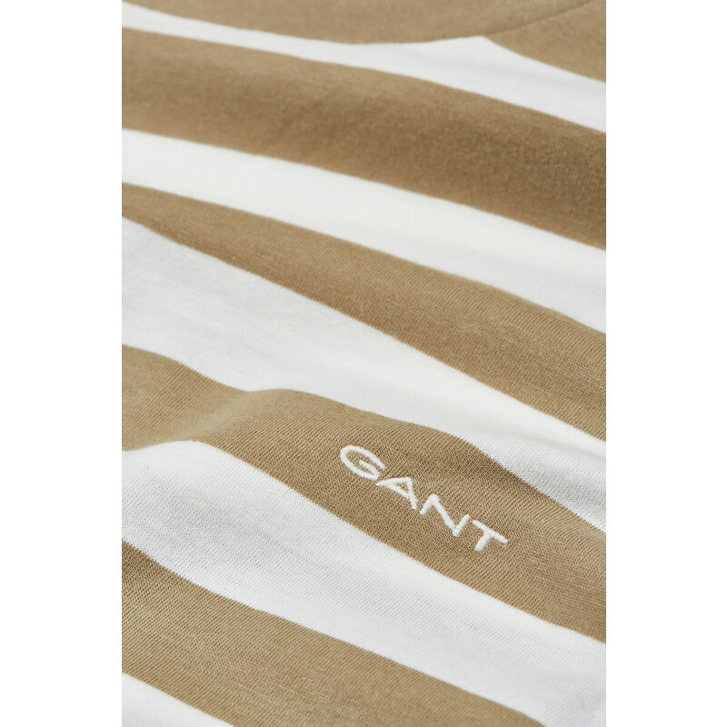 TRIČKO GANT STRIPE SS T-SHIRT hnědá S