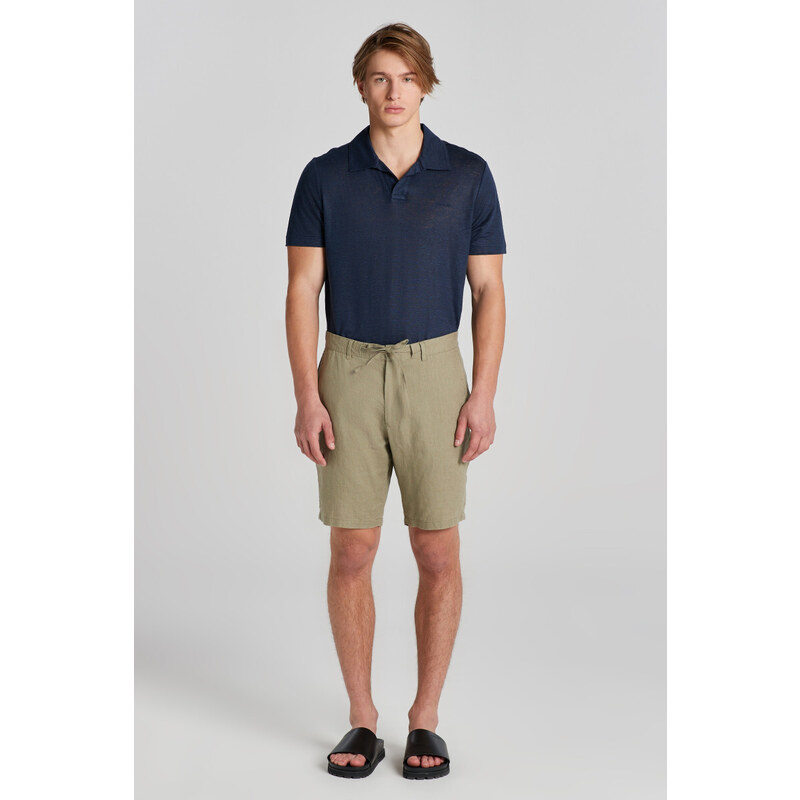 ŠORTKY GANT RELAXED LINEN DS SHORTS hnědá S