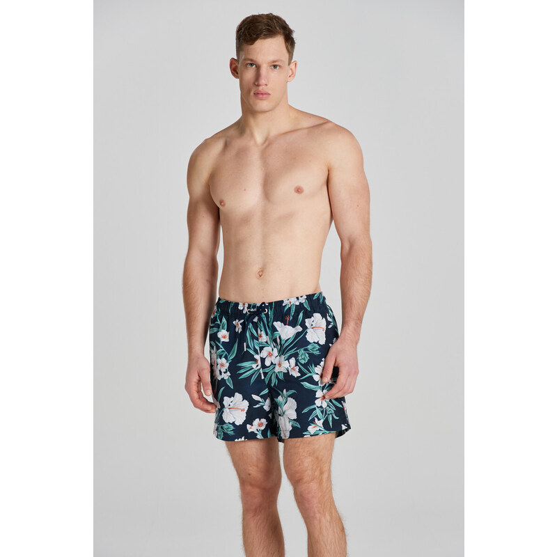 PLAVKY GANT OLEANDER PRINT SWIM SHORTS EVENING BLUE