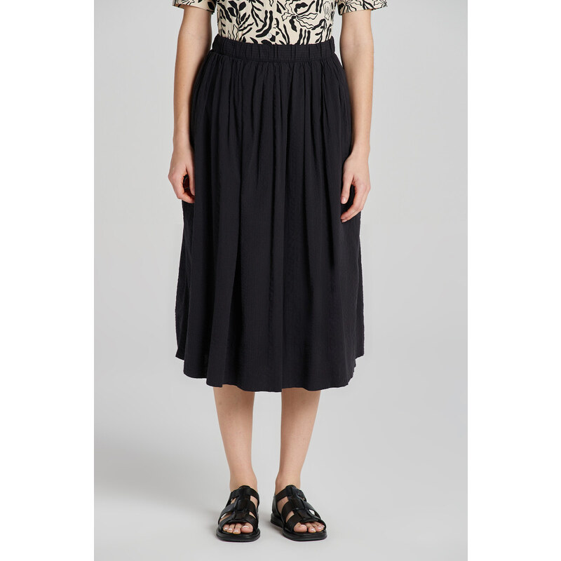 SUKNĚ GANT SEERSUCKER STRIPED PULL ON SKIRT BLACK